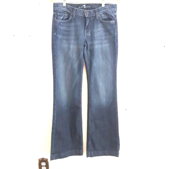 7 For All Mankind Flare Fit Jeans Midrise Sz 29 Like New - Picture 2 of 14